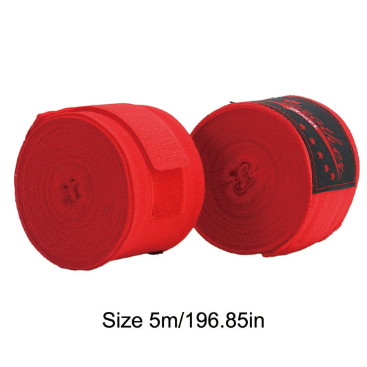 2Pcs Bandage Gloves Elastic 5M Muay Thai Hand Bandage Breathable Hand Guards Straps for Kickboxing Muay Thai & MMA